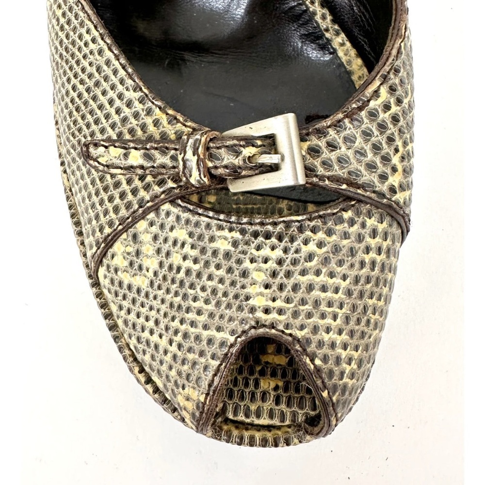 1990s Prada Ringtail Lizard Platform w Curved Heel - Picture 2 of 12